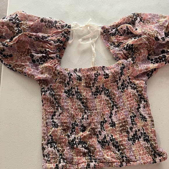 Free People Tops - Free People Multicolor Smocked Blouse